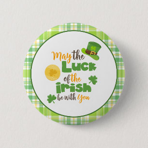 St patrick's daytur av den irländska plädet knapp