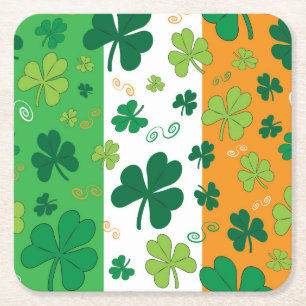 St patrick's dayunderlägg underlägg papper kvadrat