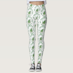 st patricks distinkta ölbalkar av grönt leggings