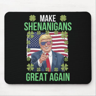 St Patricks Donald Trump Amerikansk Flagga Gör She Musmatta