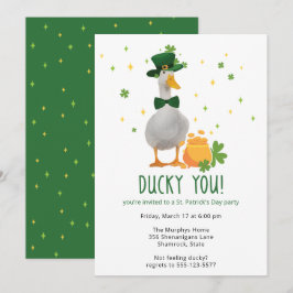 St. Patrick's Ducky You Party Invitation Inbjudningar