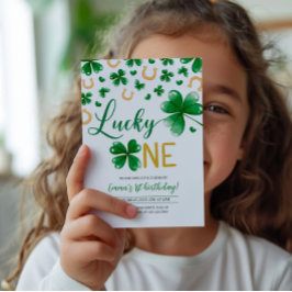 St. Patricks födelsedagsinbjudan Lucky One-fest Inbjudningar