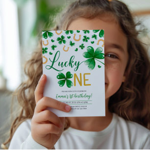 St. Patricks födelsedagsinbjudan Lucky One-fest Inbjudningar