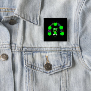 St. Patrick's FrankenCheese 2 Inch Square Button Knapp