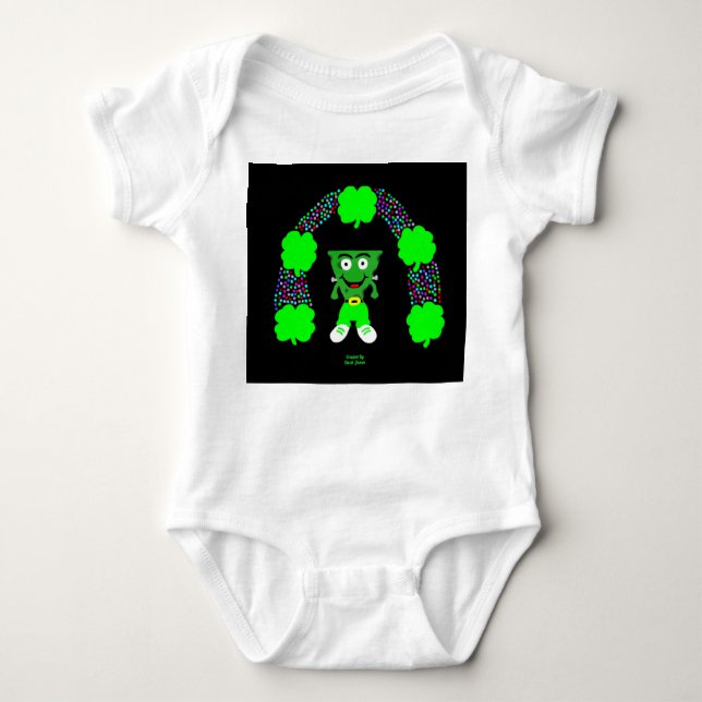 St. Patrick's FrankenCheese Baby Jersey Bodykostym T Shirt (Framsida)