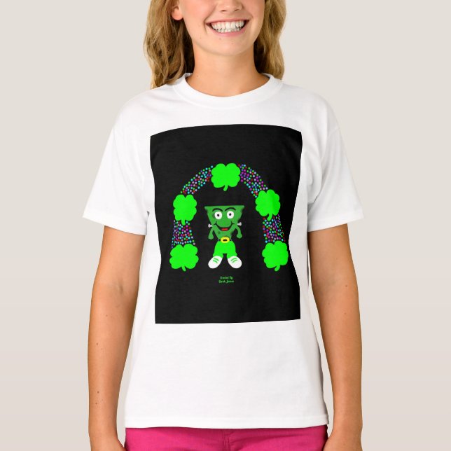 St. Patrick's FrankenCheese Girls White T Shirt (Framsida)