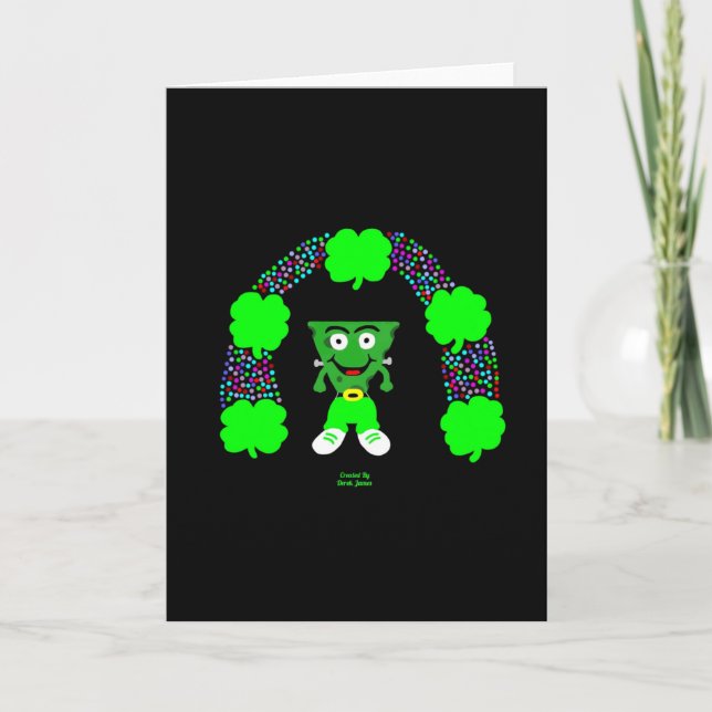 St.  Patricks FrankenCheese Grattulationskort Kort (Framsida)