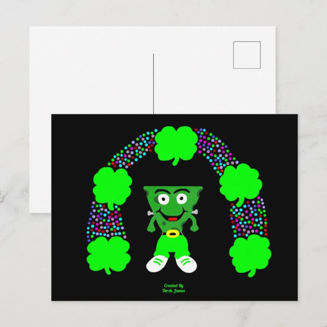 St. Patrick's FrankenCheese Postcard Vykort (Fram/baksida)