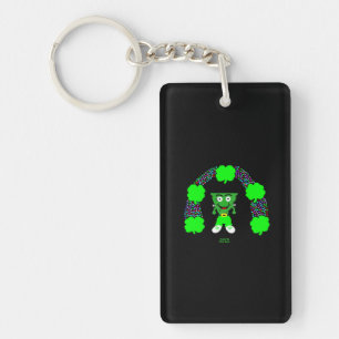 St. Patrick's FrankenCheese Rectangle Keychain Nyckelring