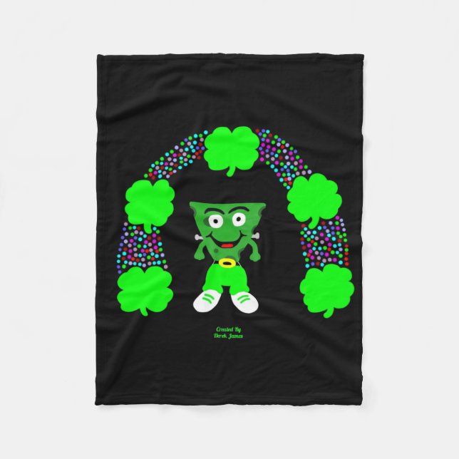 St. Patrick's FrankenCheese Small Fleece Blanket (Framsidan)
