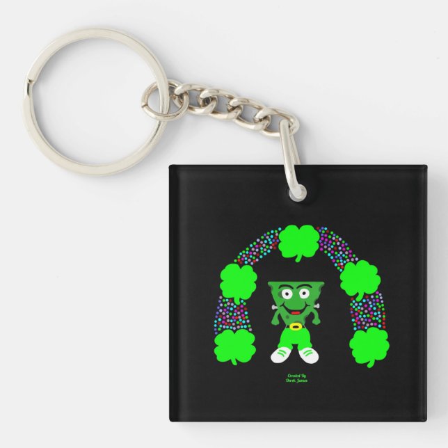 St. Patrick's FrankenCheese Square Keychain (Framsidan)