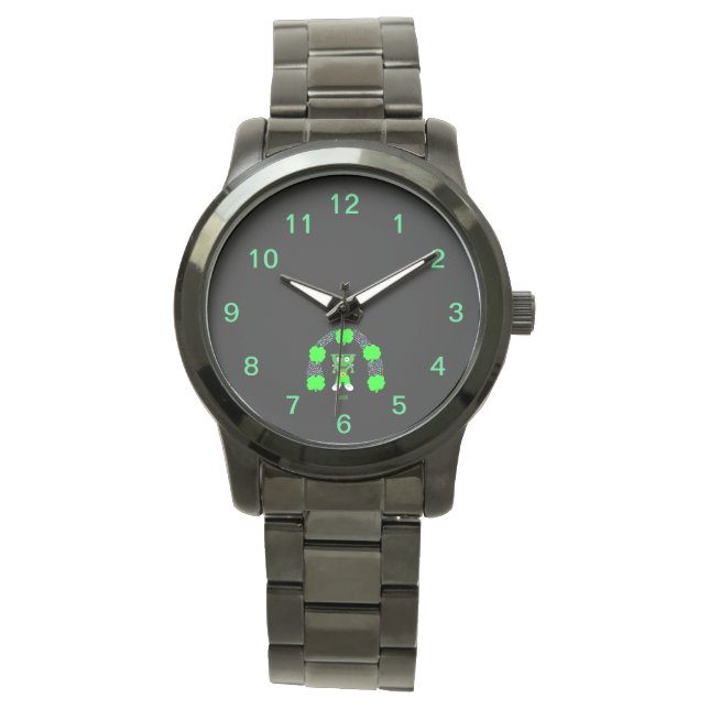St. Patrick's FrankenCheese Unisex Black Watch Armbandsur (Framsida)
