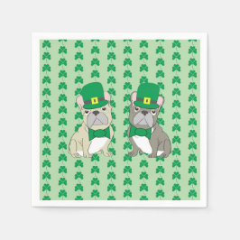 St. Patricks franska bulldoggar Pappersservett