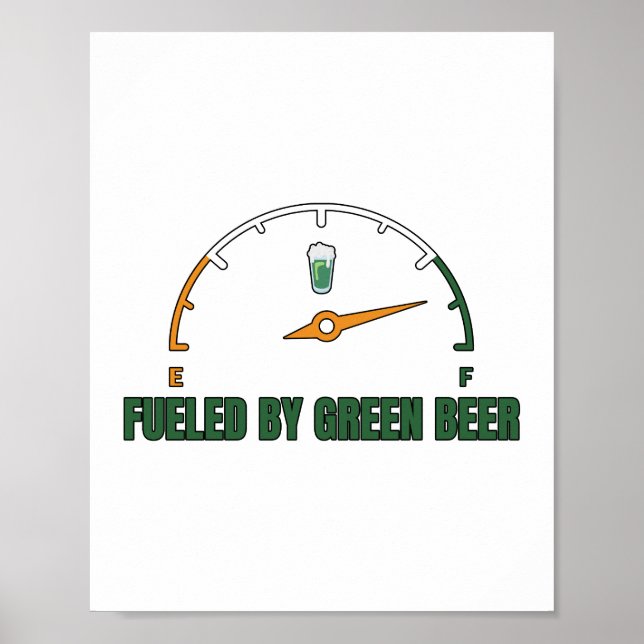 St Patrick's Fueled by Grönt Beer Poster (Framsidan)