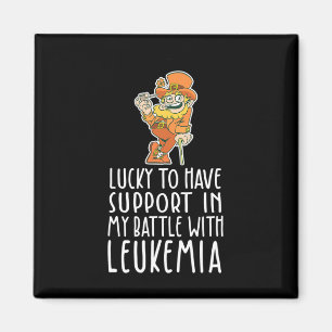 St Patricks Fyrklövra Leprechaun Leukemia A Magnet