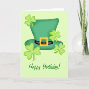 St. Patrick's Grattis på födelsedagen Shamrock Kort