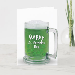 St. Patricks Grönt Beer Helgkort