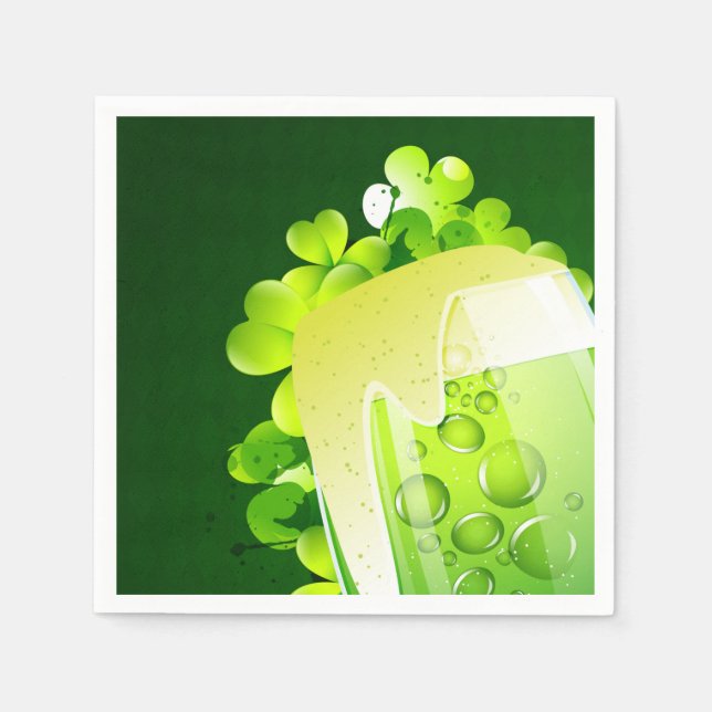 St. Patricks Grönt Beer Pappersservett (Framsidan)