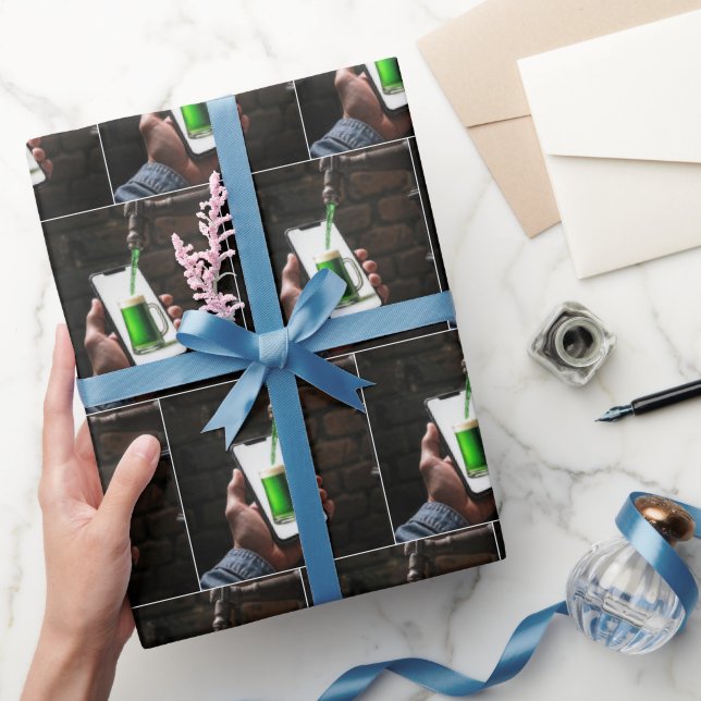 St. Patricks Grönt Beer Presentpapper (Gifting)