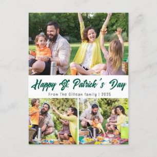 St. patricks Grönt Shamrocks-familjen Foto Helg Vykort