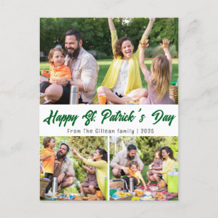 St. patricks Grönt Shamrocks-familjen Foto Helg Vykort