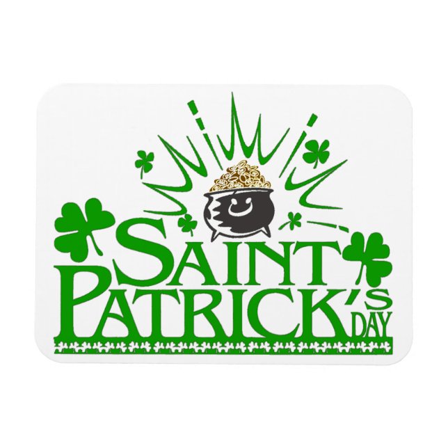 St. Patrick's Guld Pot Flexible Magnet (Horisontell)