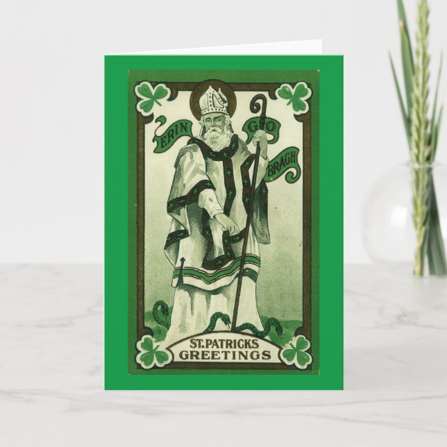 St. Patricks hälsningar (Erin Go Bragh) Kort (Framsida)