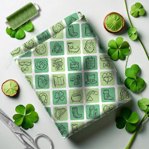 St. Patricks Handritade Ikoner ID635 Tyg