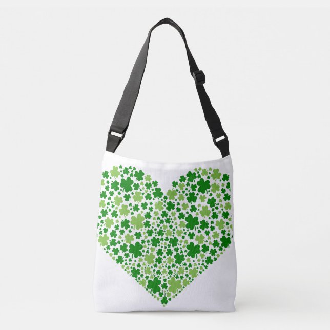 St Patricks Heart Crossbody Bag Axelväska (Framsida)