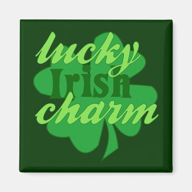 St. Patrick's Heart Lucky Charm Magnet (Framsidan)