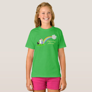 St. Patrick's Hedgehog Unicorn med Pot of Guld T Shirt