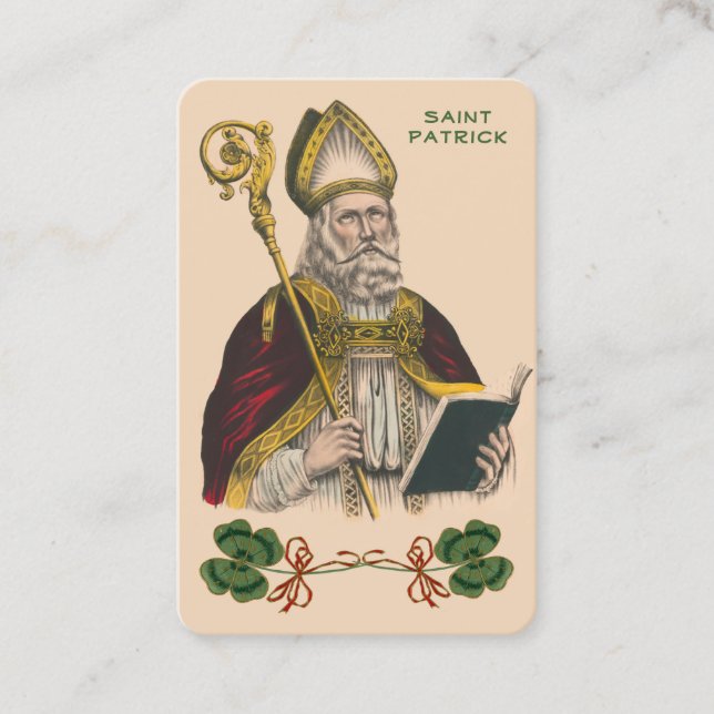 St. Patrick's Heliga Card Catholic Prayer Visitkort (Framsida)