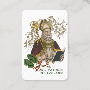 St. Patrick's Heliga Card Catholic Prayer Visitkort