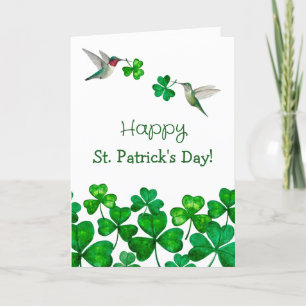 St. Patrick's Hummingbird Helgkort