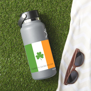 St Patrick's Irish Flagga w Shamrock Anpassa Klistermärken