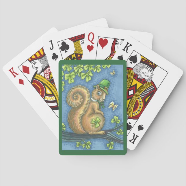 St. Patrick's IRISH SQUIRREL BICYCLE PLAYING CARDS Spelkort (Baksidan)