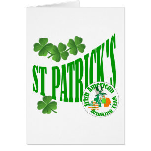 St patricks irländska amerikan hälsningskort