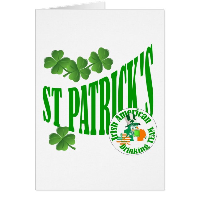 St patricks irländska amerikan hälsningskort (Framsidan)