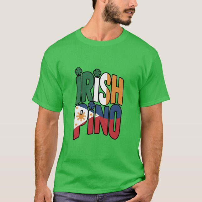  St. Patrick's irländska filippinska fusion-tee T Shirt (Framsida)