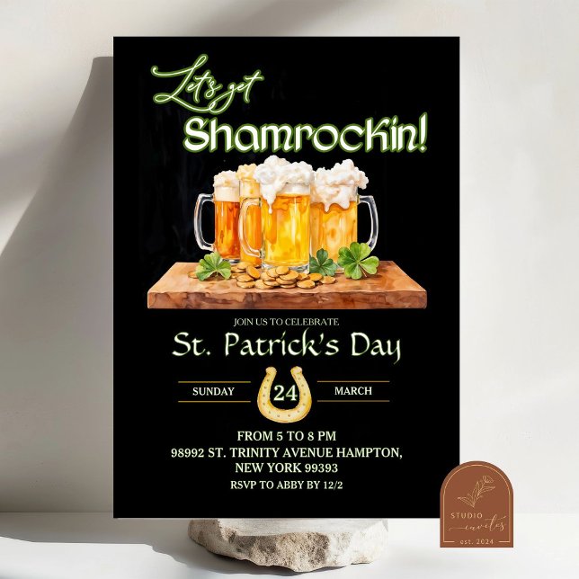 St Patricks irländska Shamrock födelsedag Inbjudningar (Skapare uppladdad)