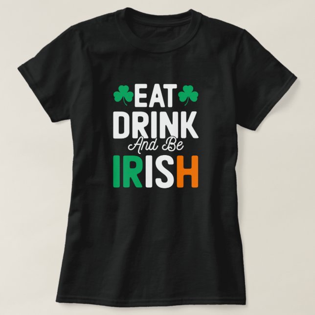 St. Patricks irländska skjorta T Shirt (Design framsida)