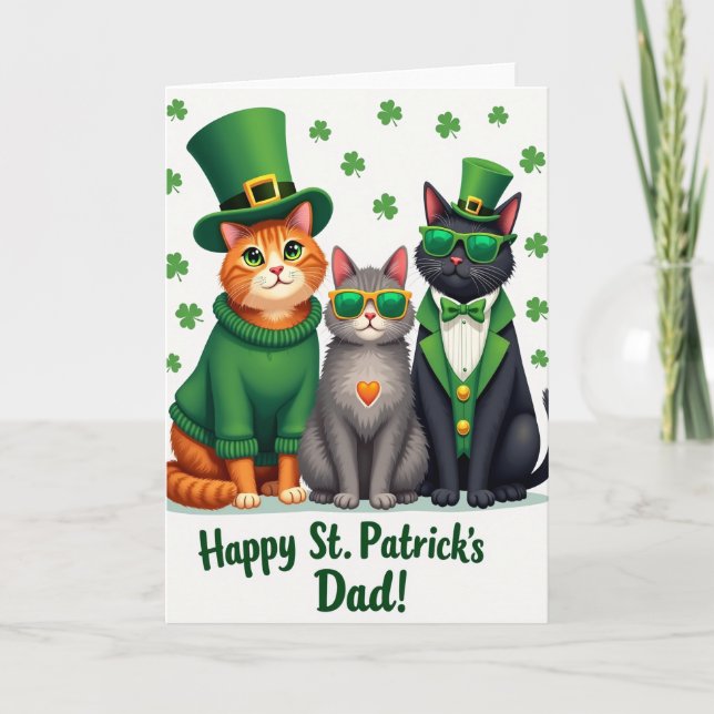 St Patricks Kattars Pappakort Kort (Framsida)