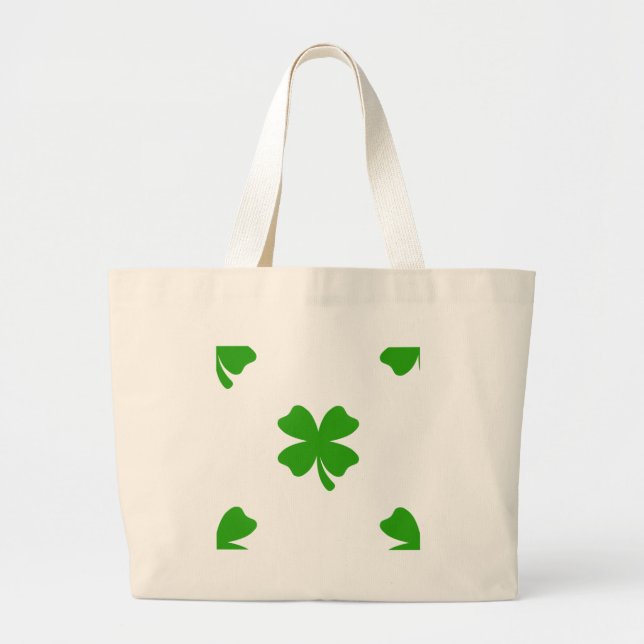 st patricks klöver emoji jumbo tygkasse (Framsidan)