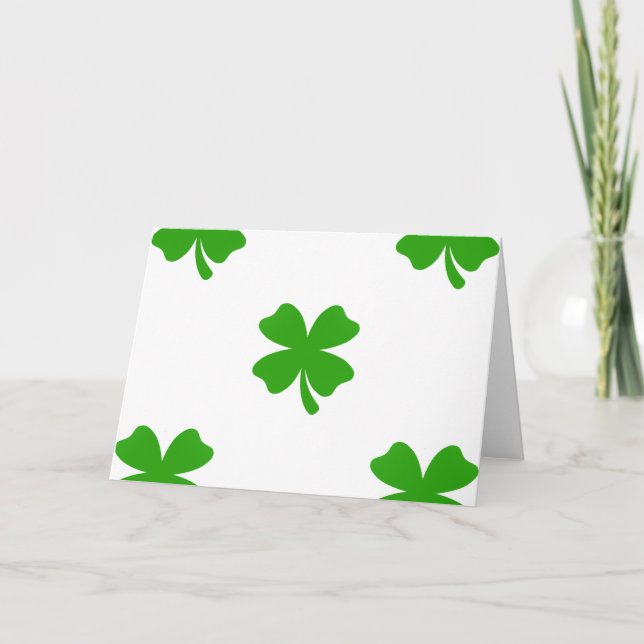 st patricks klöver emoji kort (Framsida)
