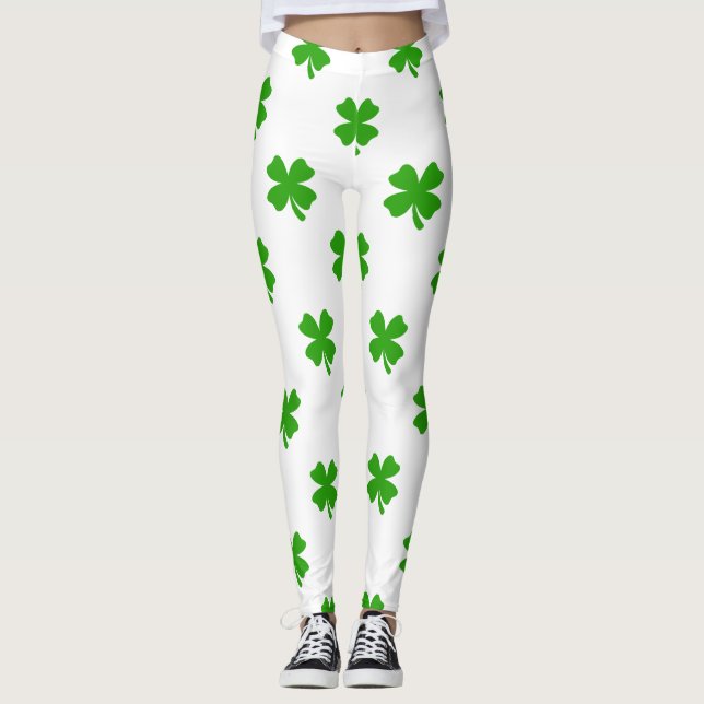st patricks klöver emoji leggings (Framsida)