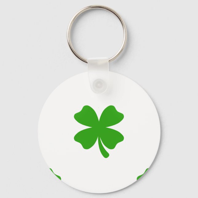 st patricks klöver emoji nyckelring (Framsida)