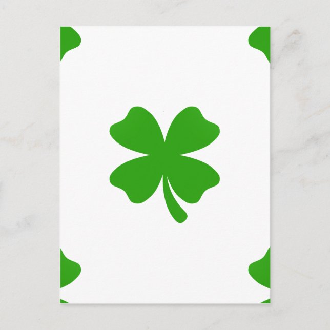 st patricks klöver emoji vykort (Framsida)