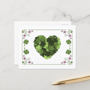 St. Patrick's Klöver Heart Helg Vykort
