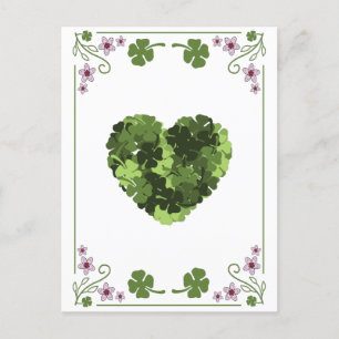 St. Patrick's Klöver Heart Vykort