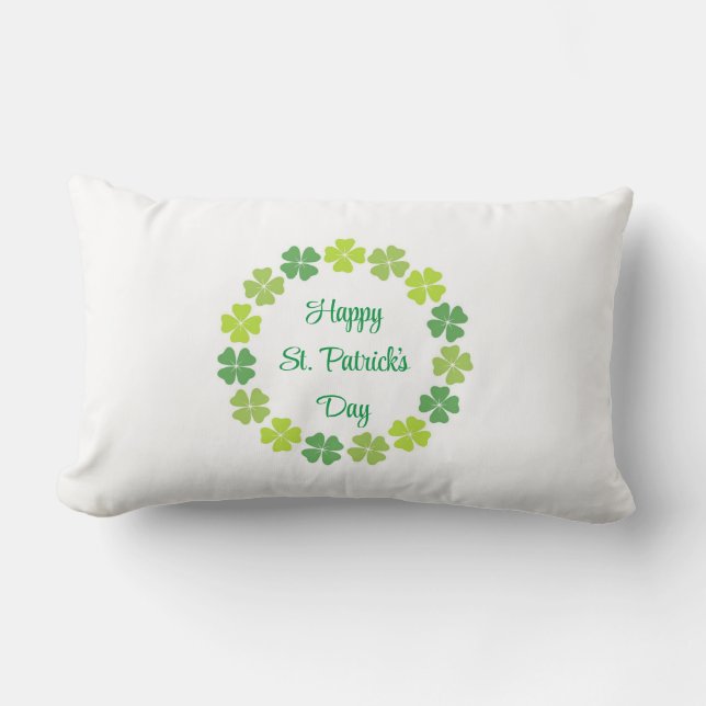 St. Patricks Klöver Kuddé Lumbarkudde (Framsida)